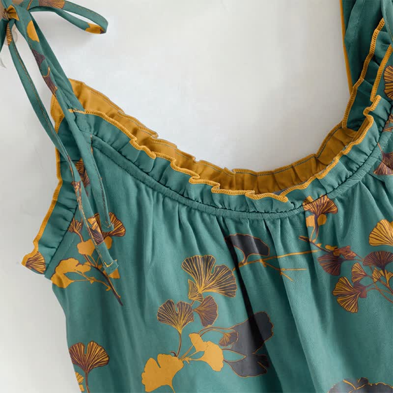 Ownkoti Botanical Leaf Cami & Pants Loungewear Set - image 1