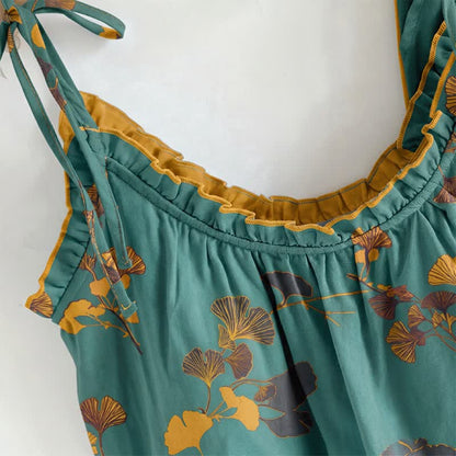 Ownkoti Botanical Leaf Cami & Pants Loungewear Set - image 1