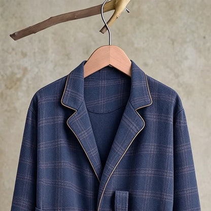 Ownkoti Unisex Style Plaid Cotton Bathrobe - image 6