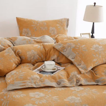 Ownkoti Floral Blossom Cotton Gauze Bedding Set(4PCS) - image 2