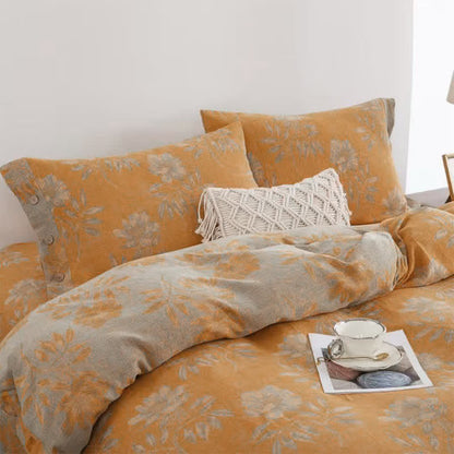 Ownkoti Floral Blossom Cotton Gauze Bedding Set(4PCS) - image 1