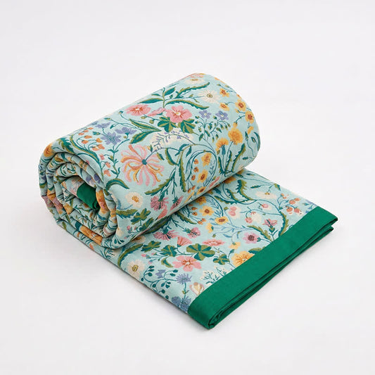 Ownkoti Meadow Reversible Cotton Mulin Blanket Quilt - image 0