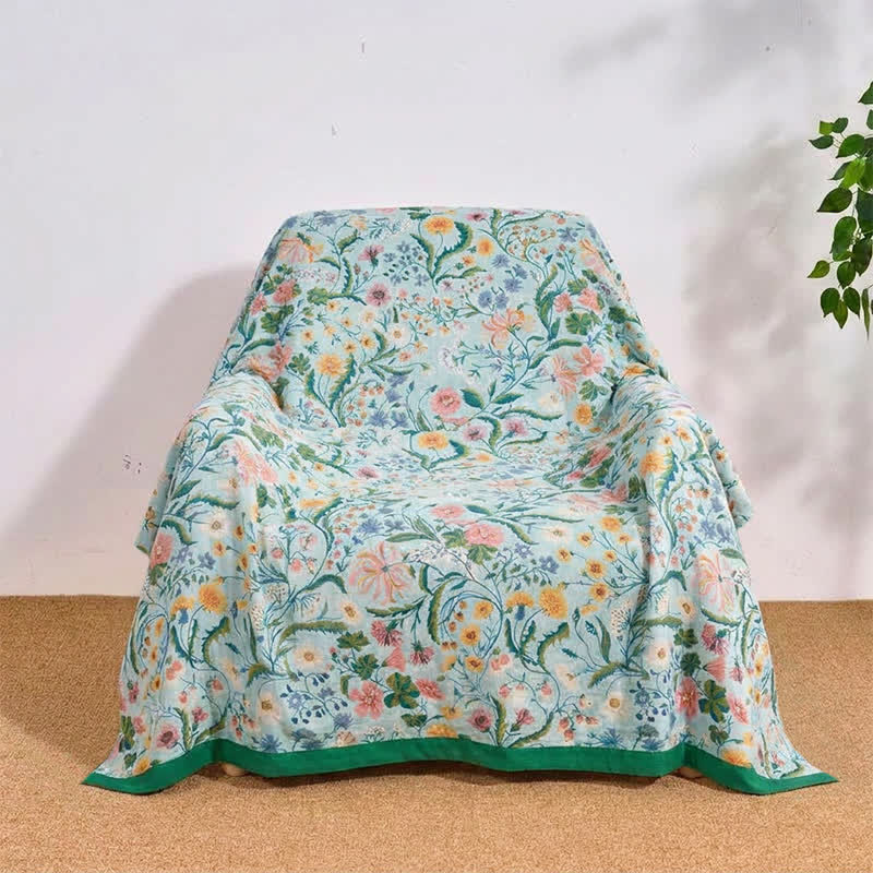 Ownkoti Meadow Reversible Cotton Mulin Blanket Quilt - image 5