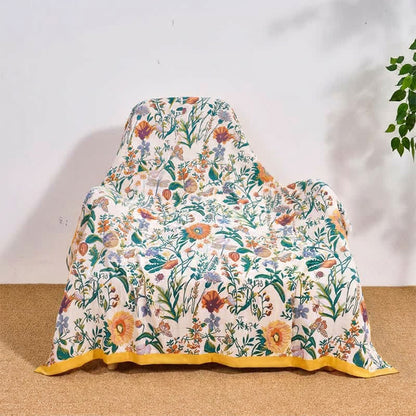 Ownkoti Meadow Bloom Cotton Muslin Reversible Quilt - image 4