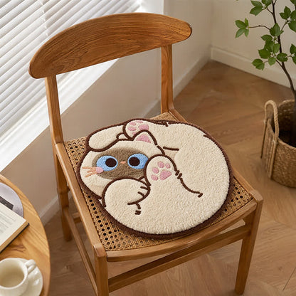 Ownkoti Curled Cat Faux Cashmere Seat Cushion - image 2