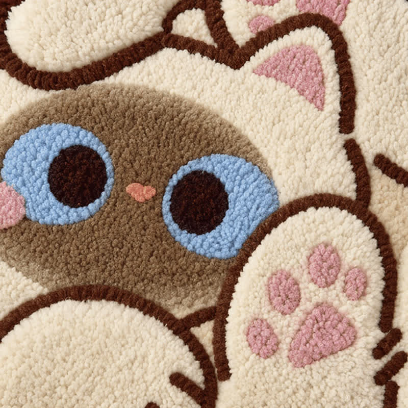 Ownkoti Curled Cat Faux Cashmere Seat Cushion - image 4