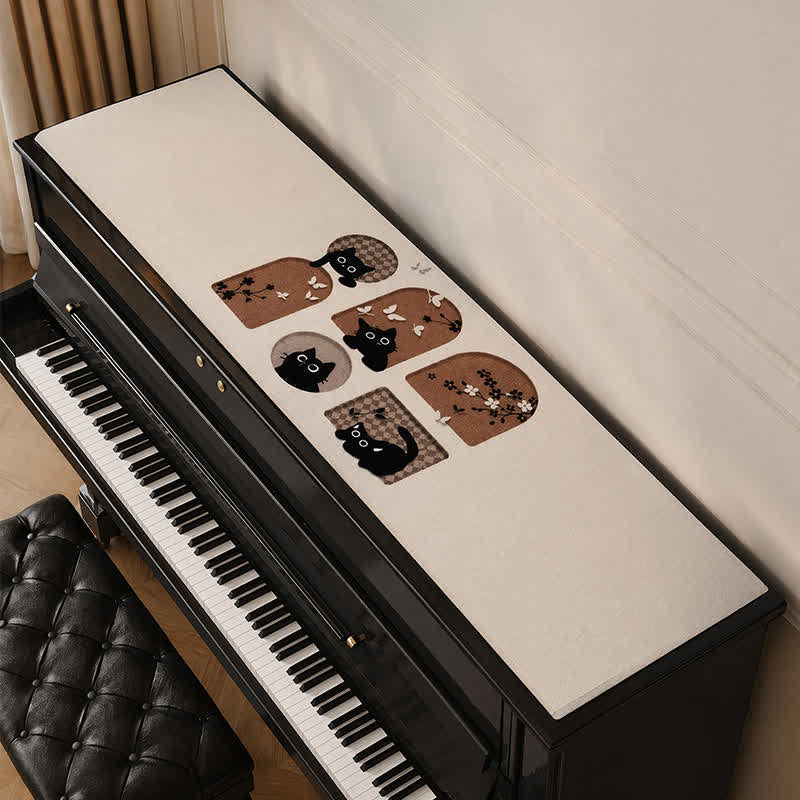 Ownkoti Whimsical Cat PU Leather Table Mat - image 3
