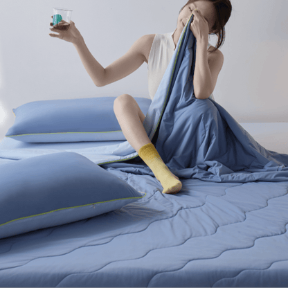 Ownkoti Double-Sided Cooling Lightweight Summer Comforter - Dusty Blue - 79" × 91"  - image 4