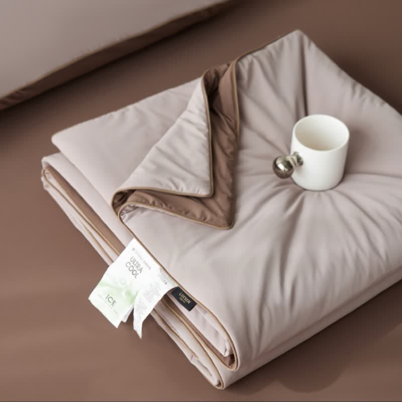 Ownkoti Nordic Cooling Lightweight Summer Comforter - Coffee Beige - 79" × 91" - image 14