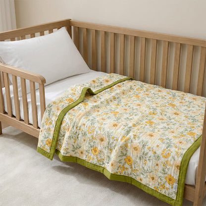 Ownkoti Meadow Bloom Yellow Cotton Gauze Blanket - image 4