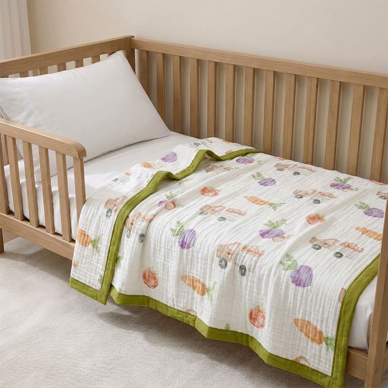 Ownkoti Garden Veggie Print Cotton Gauze Blanket - image 4