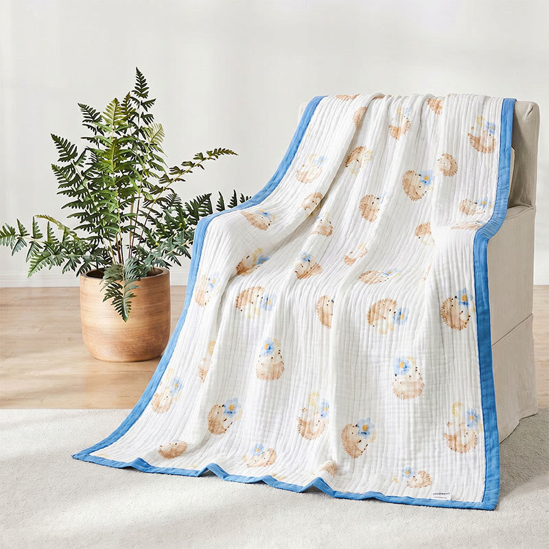 Ownkoti Little Hedgehog Cotton Gauze Blanket - image 2