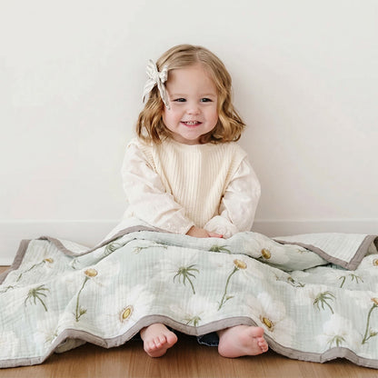 Ownkoti Soft Ivory Sunflower Cotton Blanket - image 3
