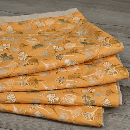Ownkoti Golden Ginkgo Reversible Cotton Blanket - image 2