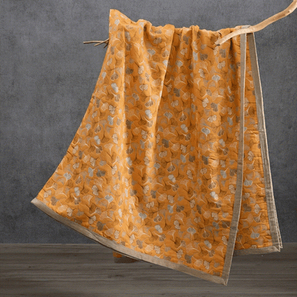 Ownkoti Golden Ginkgo Reversible Cotton Blanket - image 1