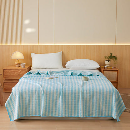 Ownkoti Textured Plaid Woven Bedspread with Scalloped Edge - image 2