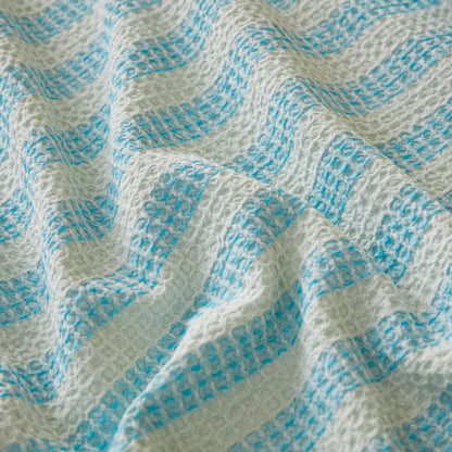 Ownkoti Textured Plaid Woven Bedspread with Scalloped Edge - image 3