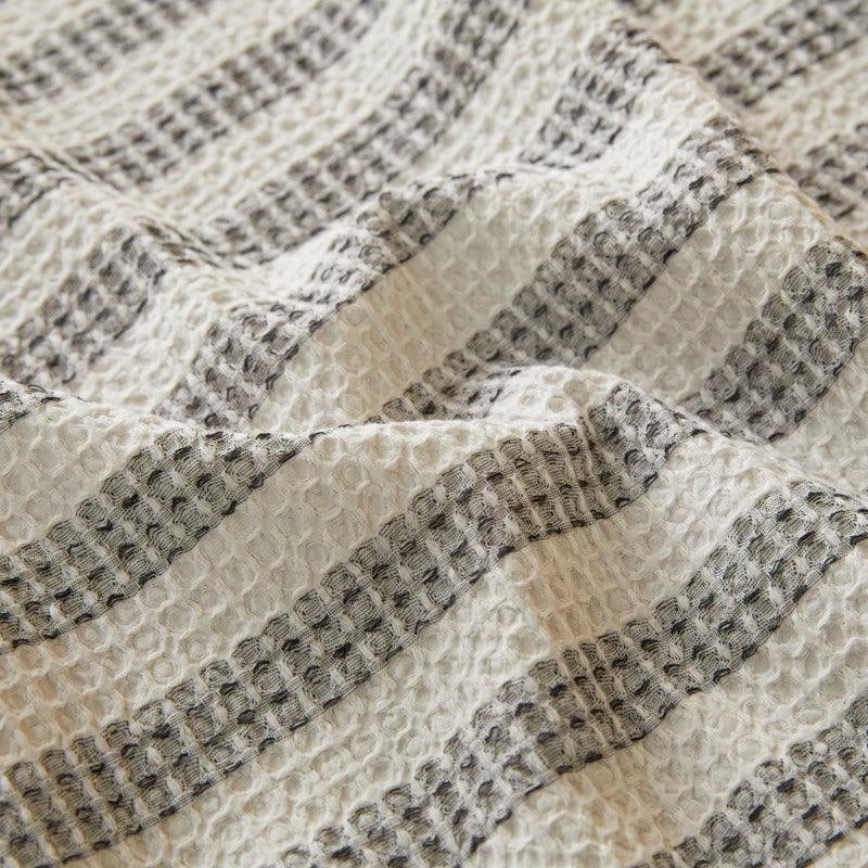 Ownkoti Textured Plaid Woven Bedspread with Scalloped Edge - image 9