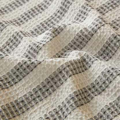 Ownkoti Textured Plaid Woven Bedspread with Scalloped Edge - image 9
