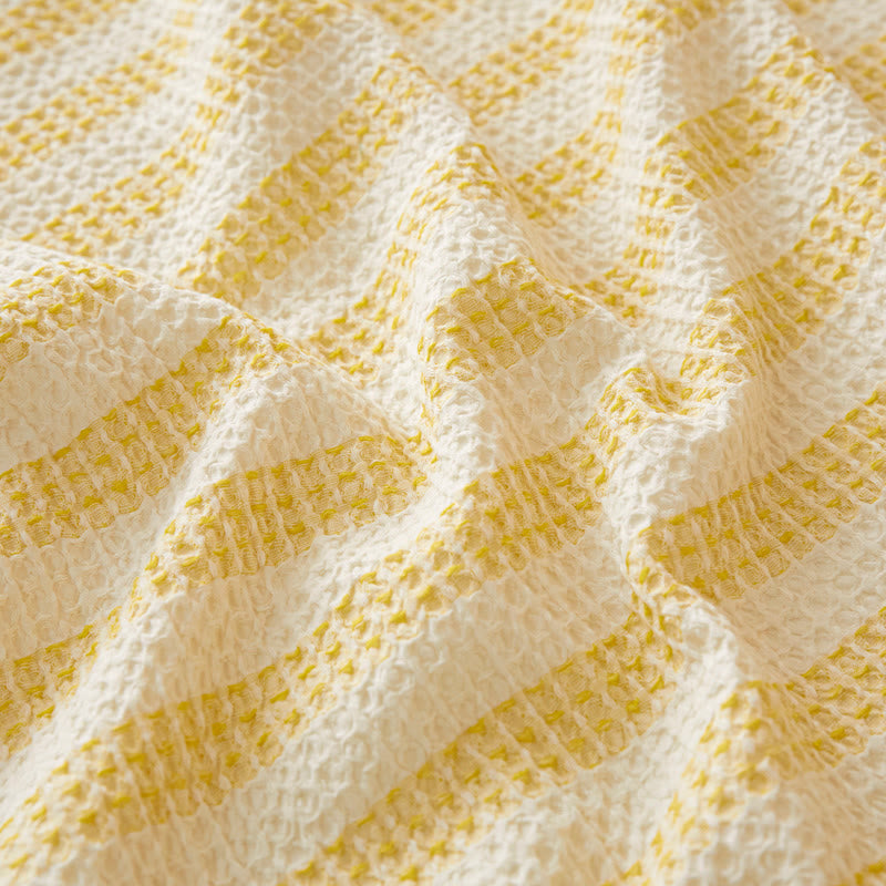Ownkoti Textured Plaid Woven Bedspread with Scalloped Edge - image 15
