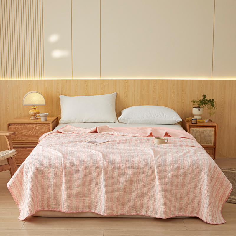 Ownkoti Textured Plaid Woven Bedspread with Scalloped Edge - image 20