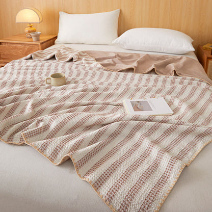 Ownkoti Textured Plaid Woven Bedspread with Scalloped Edge - image 25