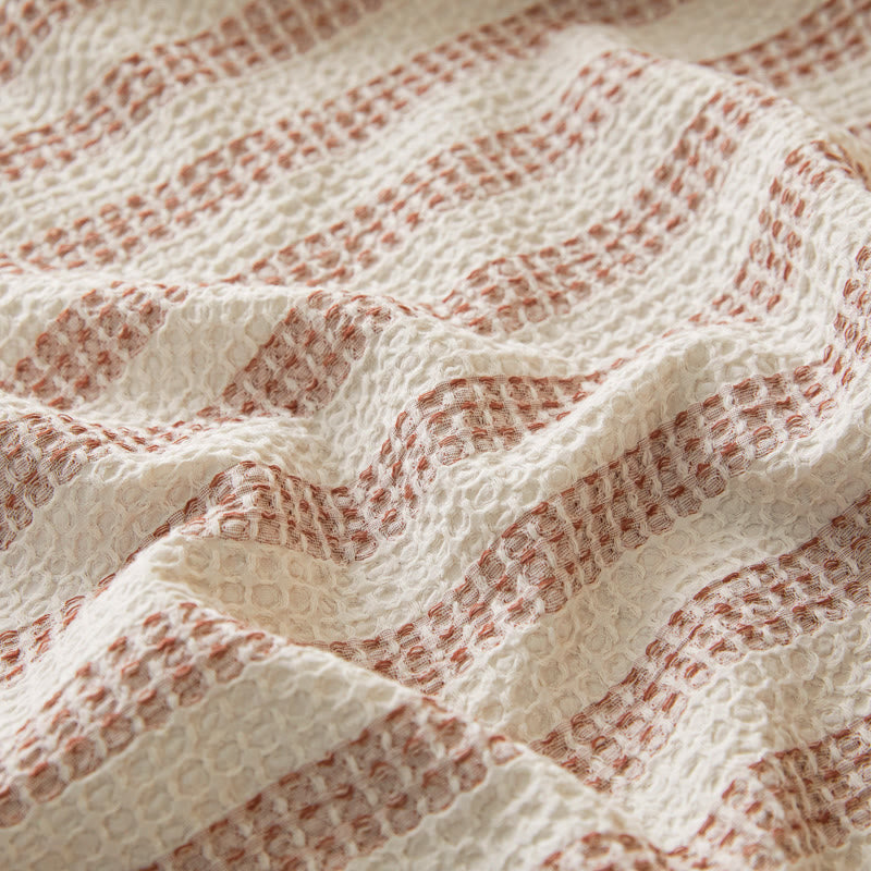 Ownkoti Textured Plaid Woven Bedspread with Scalloped Edge - image 27