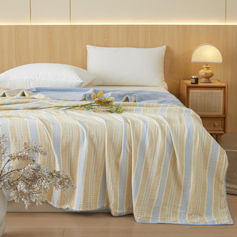 Ownkoti Soft Stripe Reversible Cotton Bedspread - image 1