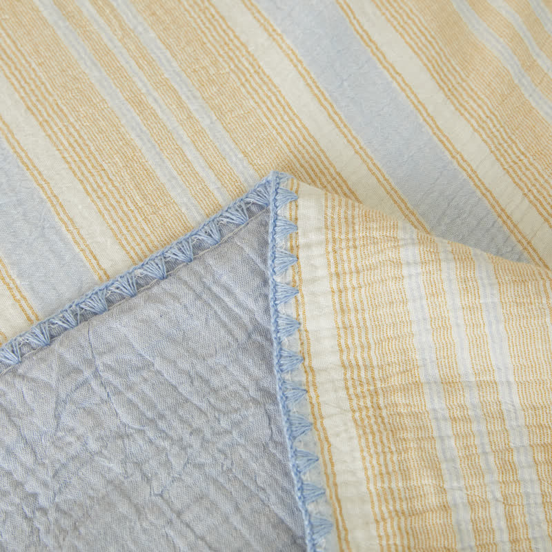 Ownkoti Soft Stripe Reversible Cotton Bedspread - image 4