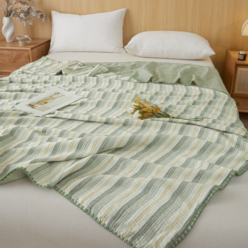 Ownkoti Soft Stripe Reversible Cotton Bedspread - image 7