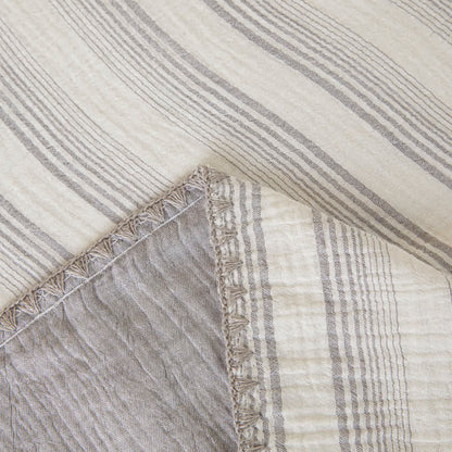 Ownkoti Soft Stripe Reversible Cotton Bedspread - image 19