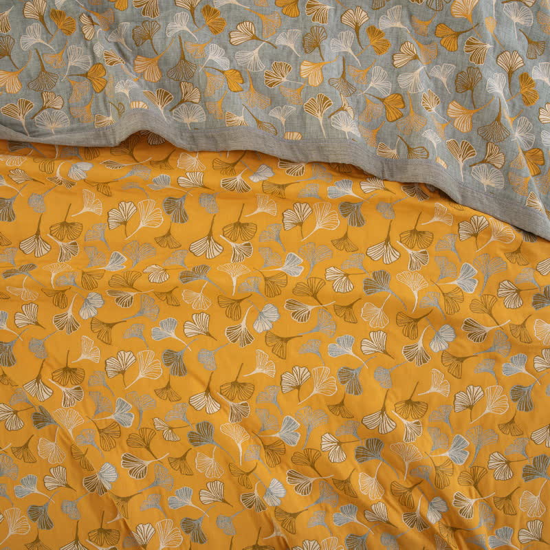 Ownkoti Golden Ginkgo Reversible Cotton Blanket - image 4