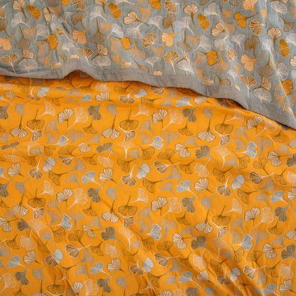 Ownkoti Golden Ginkgo Reversible Cotton Blanket - image 4