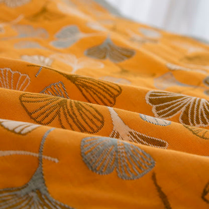 Ownkoti Golden Ginkgo Reversible Cotton Blanket - image 7