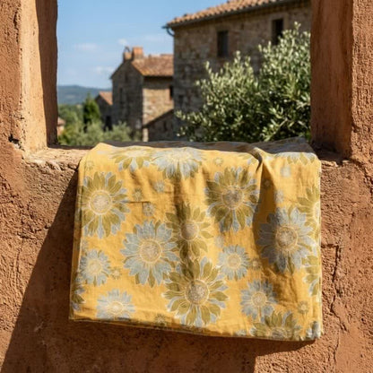 Ownkoti Vintage Orange Sunflower Cotton Blanket - image 2