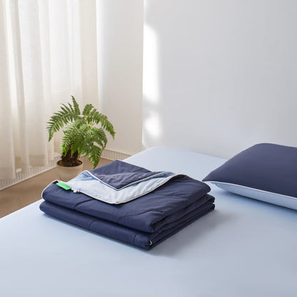 Ownkoti Double-Sided Cooling Lightweight Summer Comforter - Navy Blue - 79" × 91"  - image 19