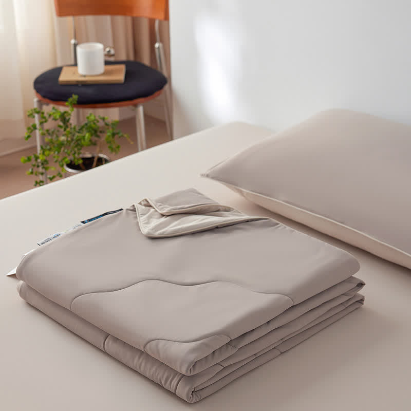 Ownkoti Double-Sided Cooling Lightweight Summer Comforter - Latte Beige - 79" × 91"  - image 25