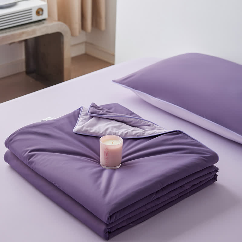 Ownkoti Nordic Cooling Lightweight Summer Comforter - Deep Purple - 79" × 91" - image 48