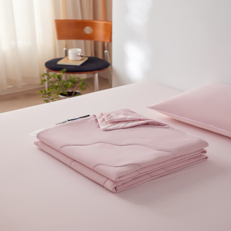 Ownkoti Double-Sided Cooling Lightweight Summer Comforter - Pink - 79" × 91"  - image 37