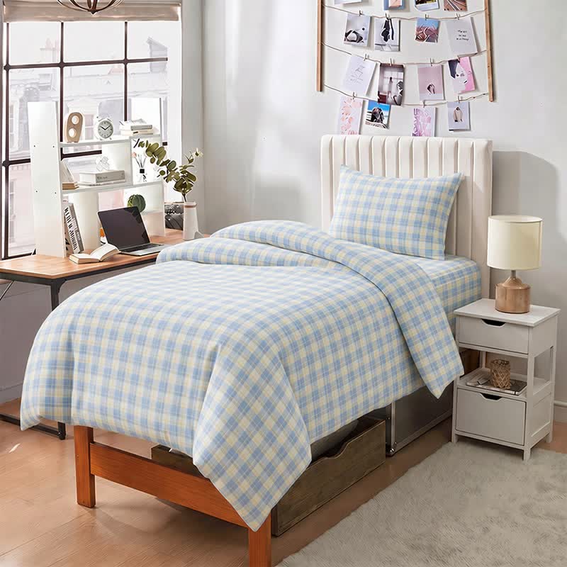 Ownkoti Pastel Plaid Twin XL Dorm Bedding Set - image 2