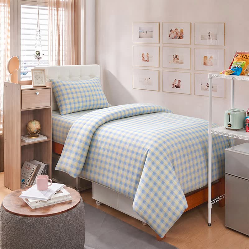 Ownkoti Pastel Plaid Twin XL Dorm Bedding Set - image 3