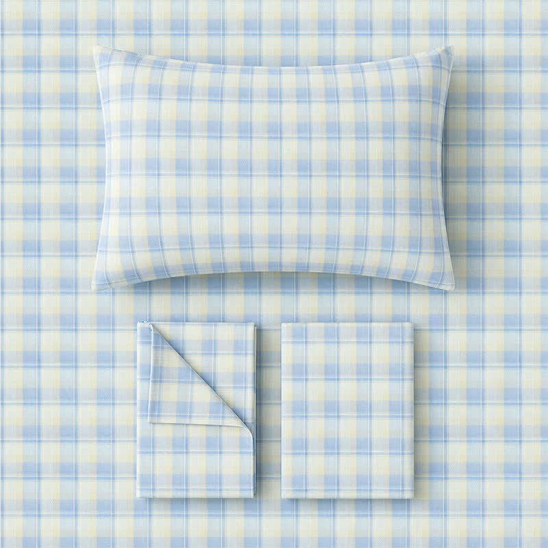 Ownkoti Pastel Plaid Twin XL Dorm Bedding Set - image 1