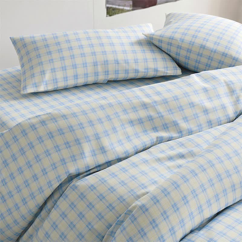 Ownkoti Pastel Plaid Twin XL Dorm Bedding Set - image 4