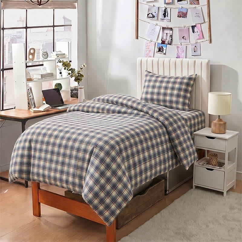 Ownkoti Pastel Plaid Twin XL Dorm Bedding Set - image 12