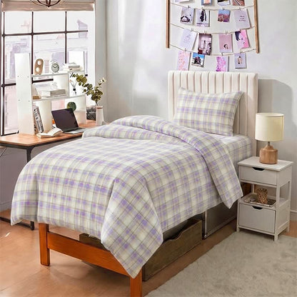 Ownkoti Pastel Plaid Twin XL Dorm Bedding Set - image 6