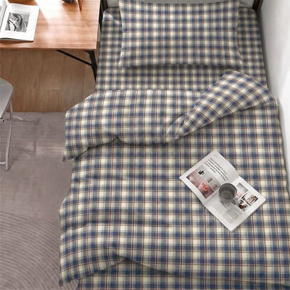 Ownkoti Pastel Plaid Twin XL Dorm Bedding Set - Twin XL - Dark Blue Plaid - 5-Piece Complete Set - image 11