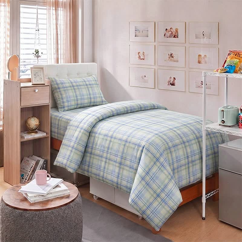 Ownkoti Thick Thin Plaid Dorm Bedding Set - image 8