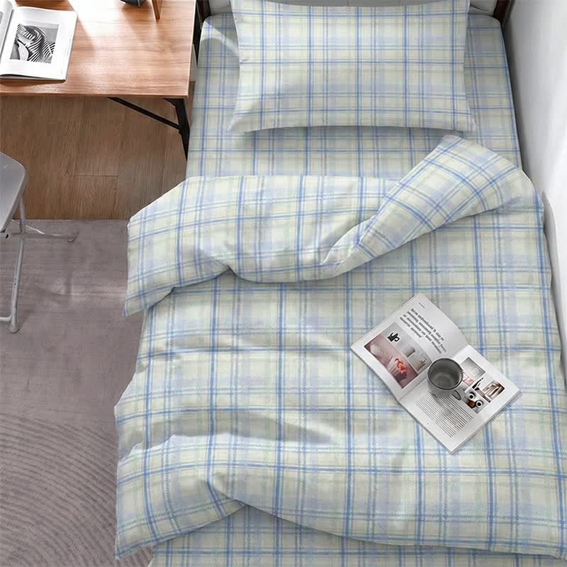 Ownkoti Thick Thin Plaid Dorm Bedding Set - image 7