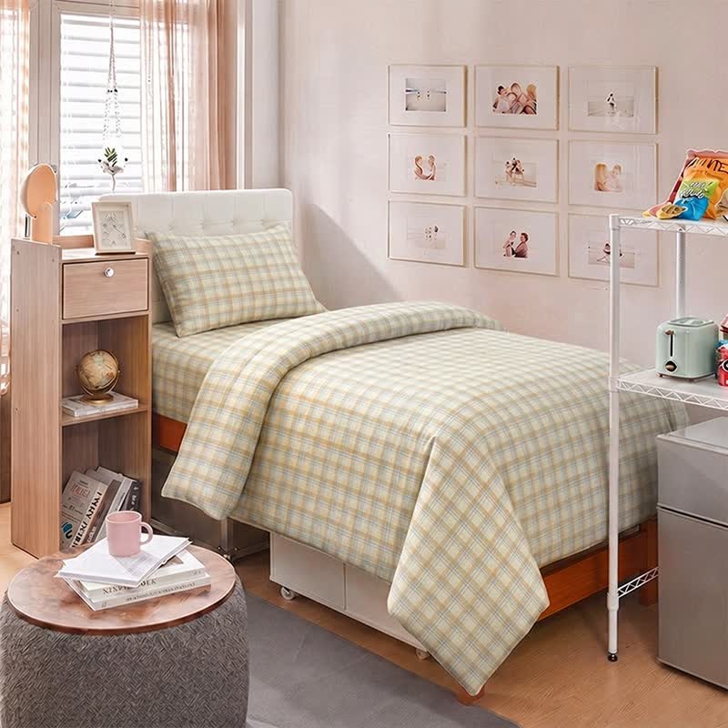 Ownkoti Thick Thin Plaid Dorm Bedding Set - image 2