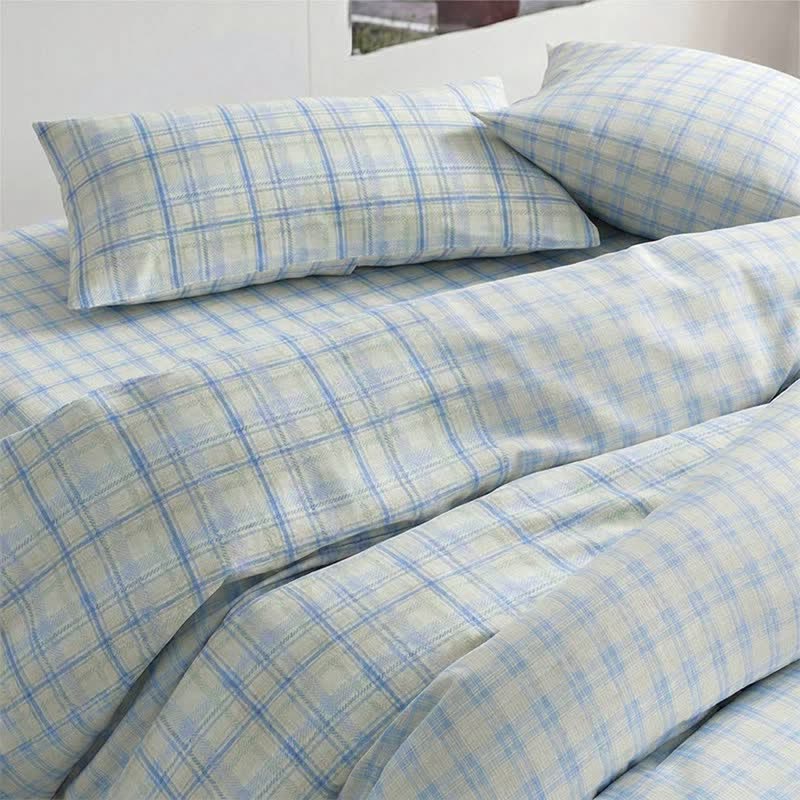 Ownkoti Thick Thin Plaid Dorm Bedding Set - image 9